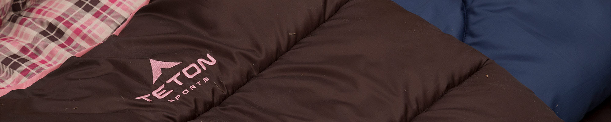 A closeup of a TETON Sports Junior Sleeping Bag.