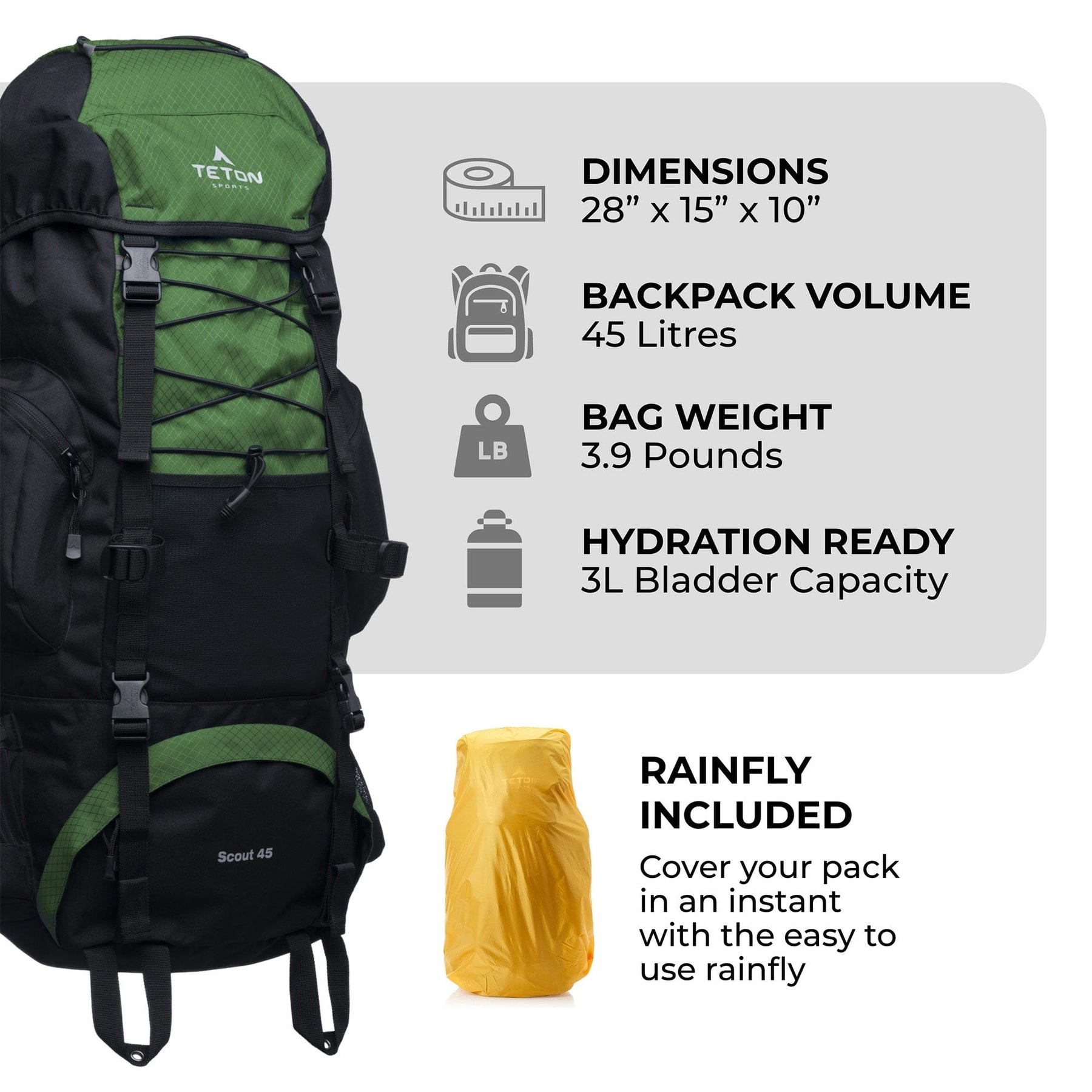 TETON Sports Scout 45L Backpack